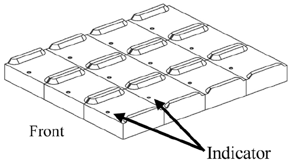 4100 odd rows of bricks with dimples forward